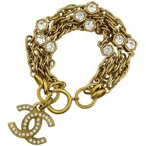 Chanel Cc Logo Chain Bracelet Metal #247015C12B